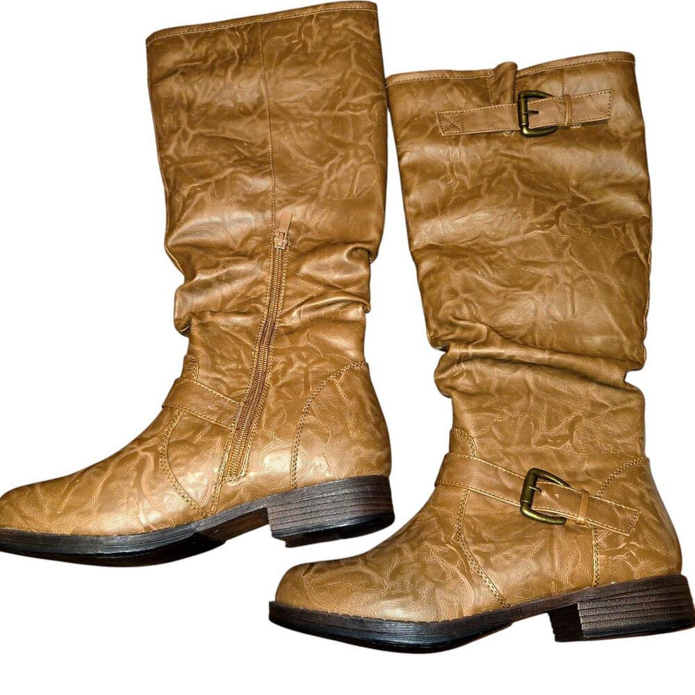 NWOT Journee 8 Brown Women's Knee Length Boots Zipper Shoe New No Tags